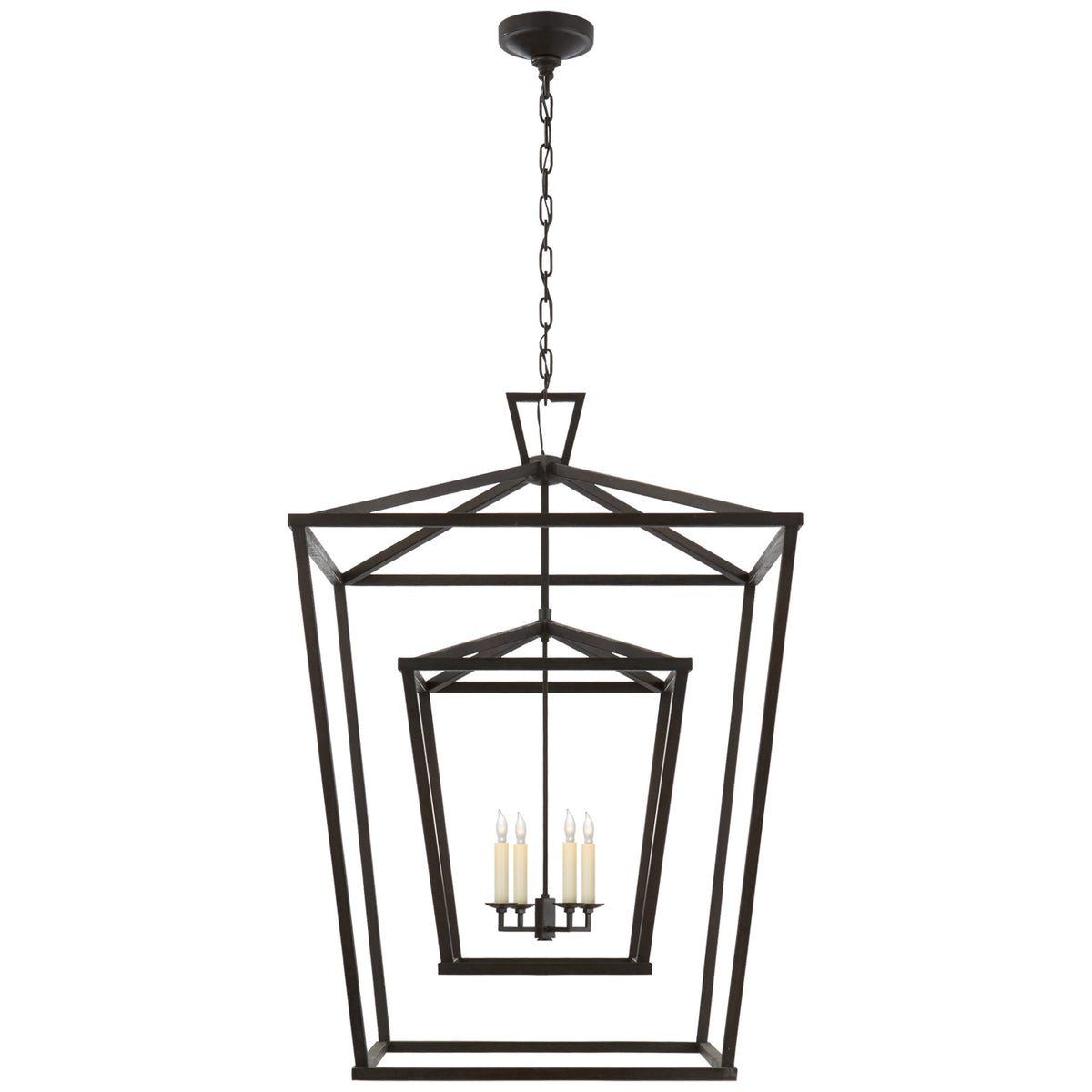 VISUAL COMFORT SIGNATURE, DARLANA DOUBLE CAGE LANTERN, LANTERN CEILING LIGHT