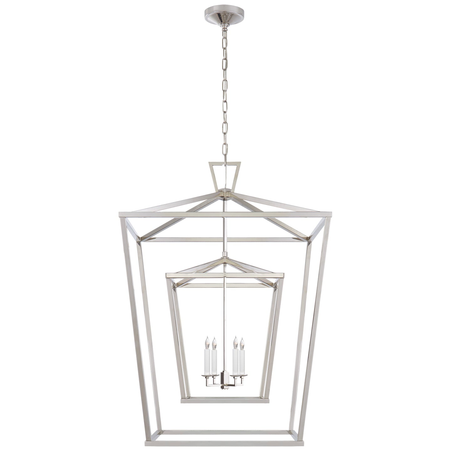 VISUAL COMFORT SIGNATURE, DARLANA DOUBLE CAGE LANTERN, LANTERN CEILING LIGHT