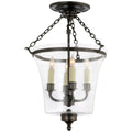 VISUAL COMFORT SIGNATURE, SUSSEX SEMI-FLUSH BELL JAR LANTERN, FLUSH MOUNT CEILING LIGHTS