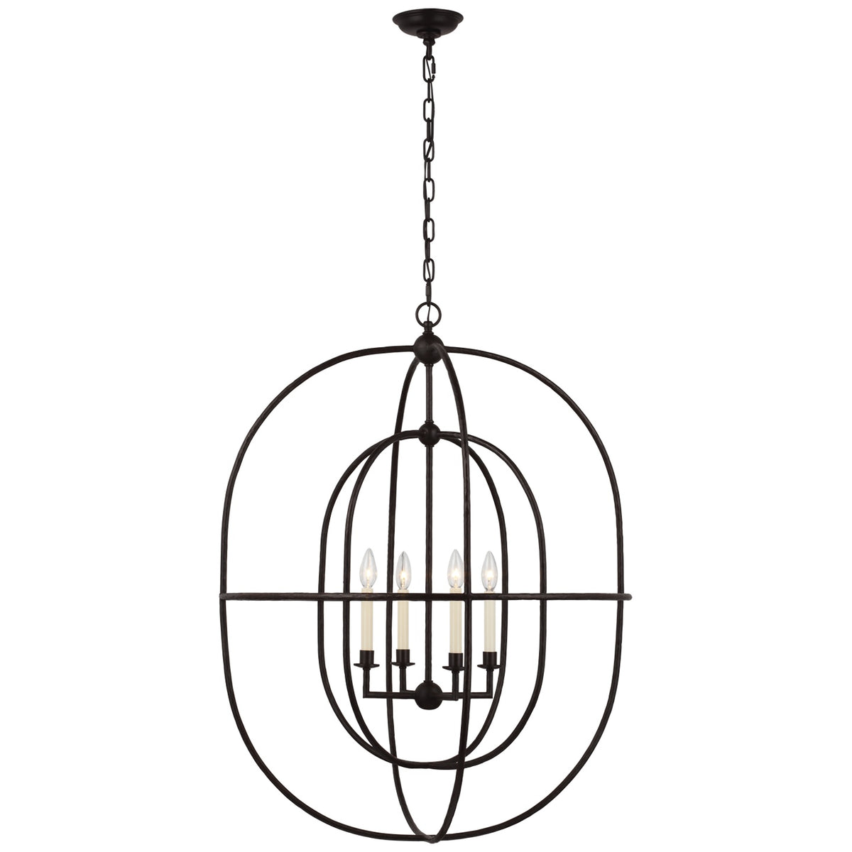 VISUAL COMFORT SIGNATURE, DESMOND OPEN DOUBLE OVAL LANTERN, LANTERN CEILING LIGHT