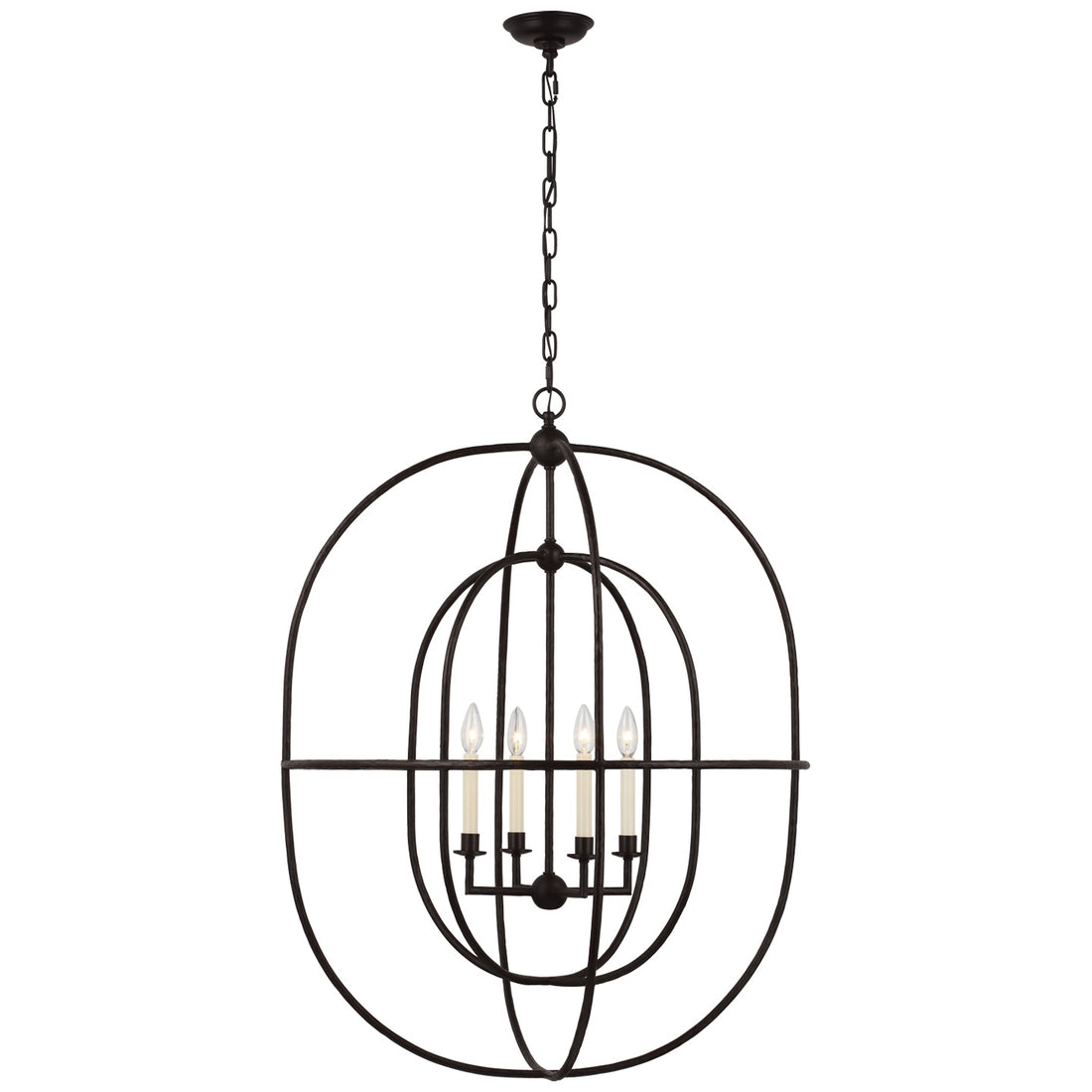 VISUAL COMFORT SIGNATURE, DESMOND OPEN DOUBLE OVAL LANTERN, LANTERN CEILING LIGHT