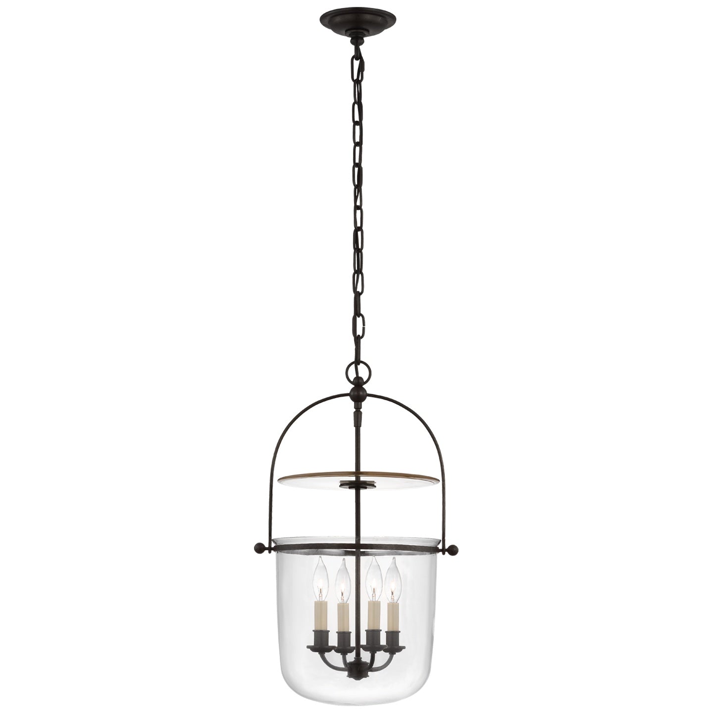VISUAL COMFORT SIGNATURE, LORFORD SMOKE BELL LANTERN, LANTERN CEILING LIGHT
