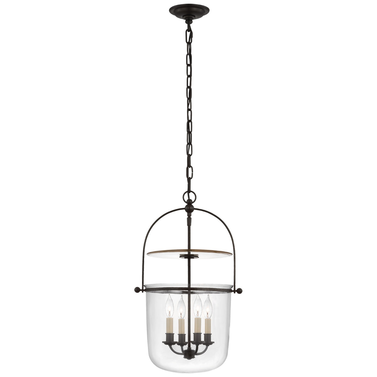 VISUAL COMFORT SIGNATURE, LORFORD SMOKE BELL LANTERN, LANTERN CEILING LIGHT