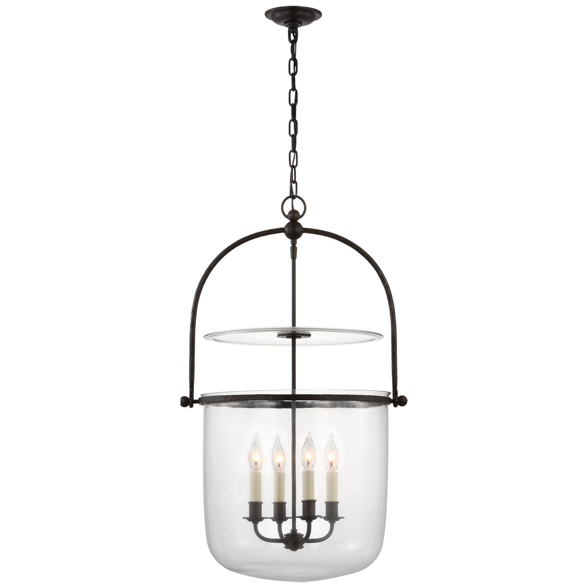 VISUAL COMFORT SIGNATURE, LORFORD SMOKE BELL LANTERN, LANTERN CEILING LIGHT
