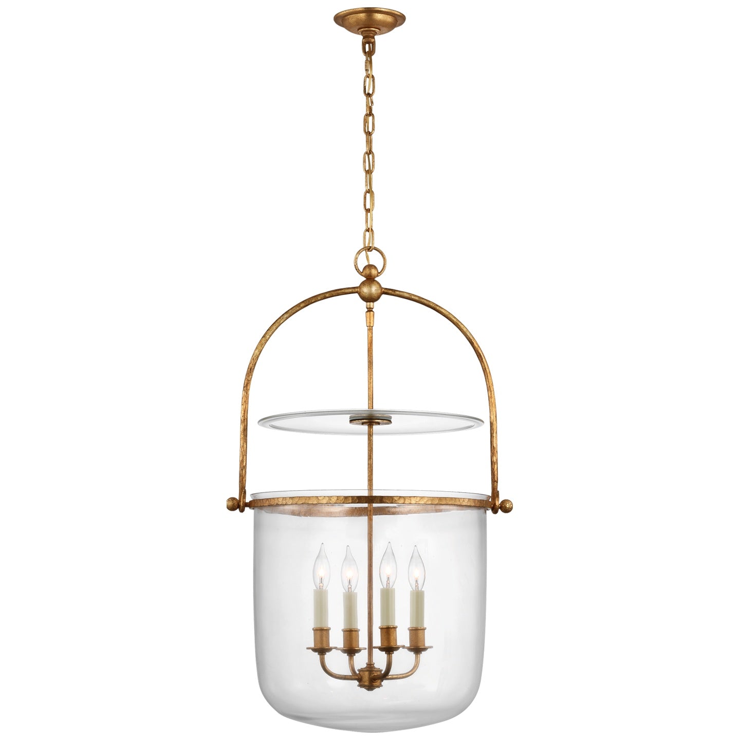 VISUAL COMFORT SIGNATURE, LORFORD SMOKE BELL LANTERN, LANTERN CEILING LIGHT