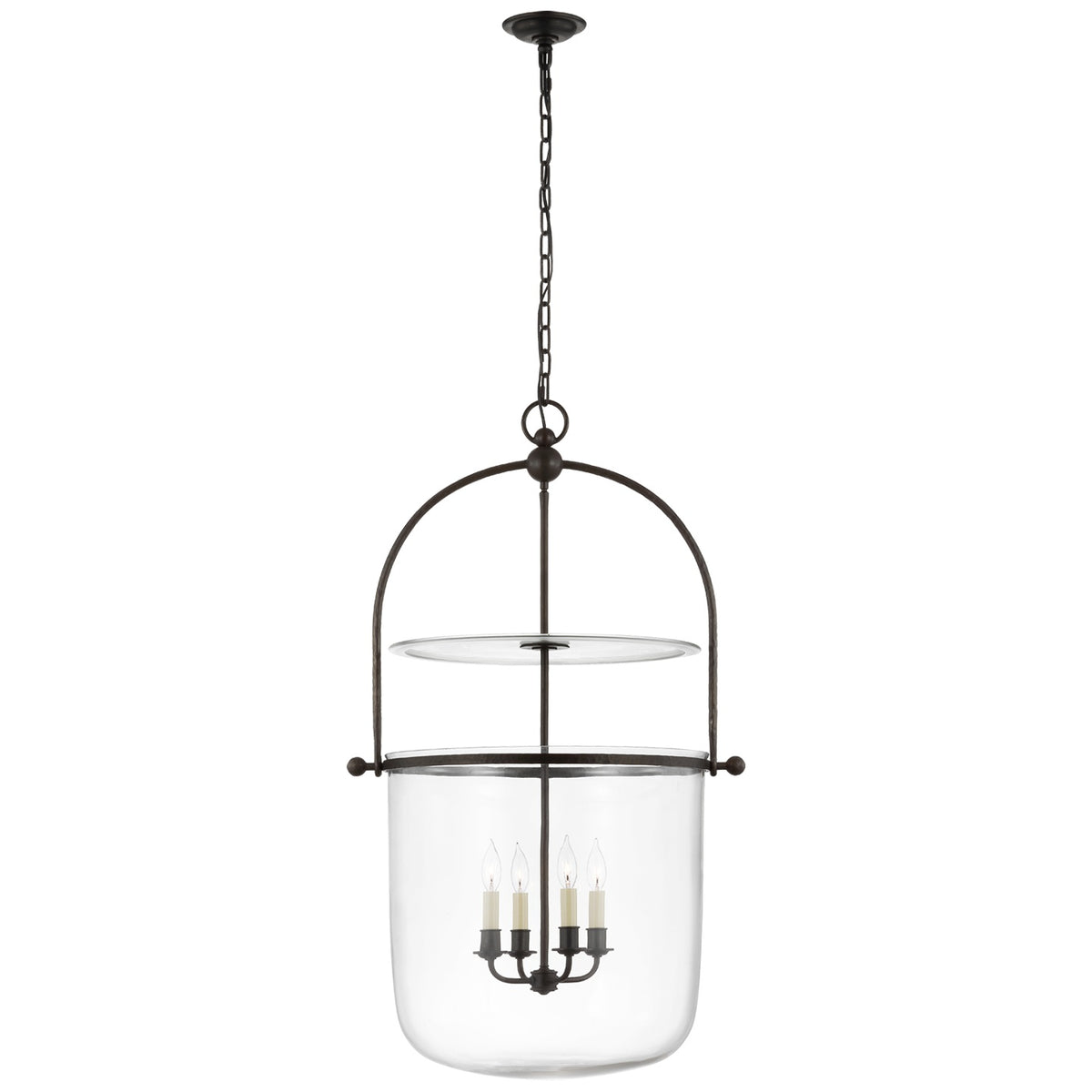 VISUAL COMFORT SIGNATURE, LORFORD SMOKE BELL LANTERN, LANTERN CEILING LIGHT