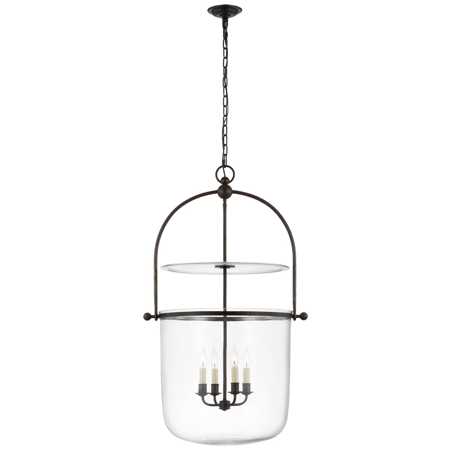VISUAL COMFORT SIGNATURE, LORFORD SMOKE BELL LANTERN, LANTERN CEILING LIGHT
