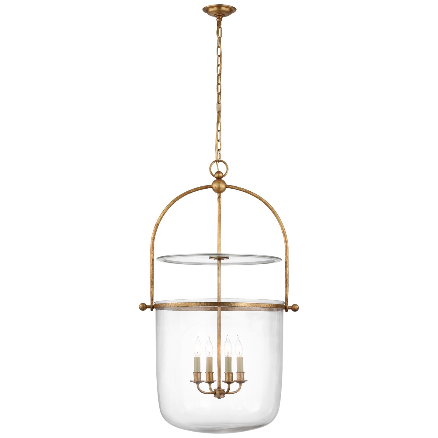 VISUAL COMFORT SIGNATURE, LORFORD SMOKE BELL LANTERN, LANTERN CEILING LIGHT