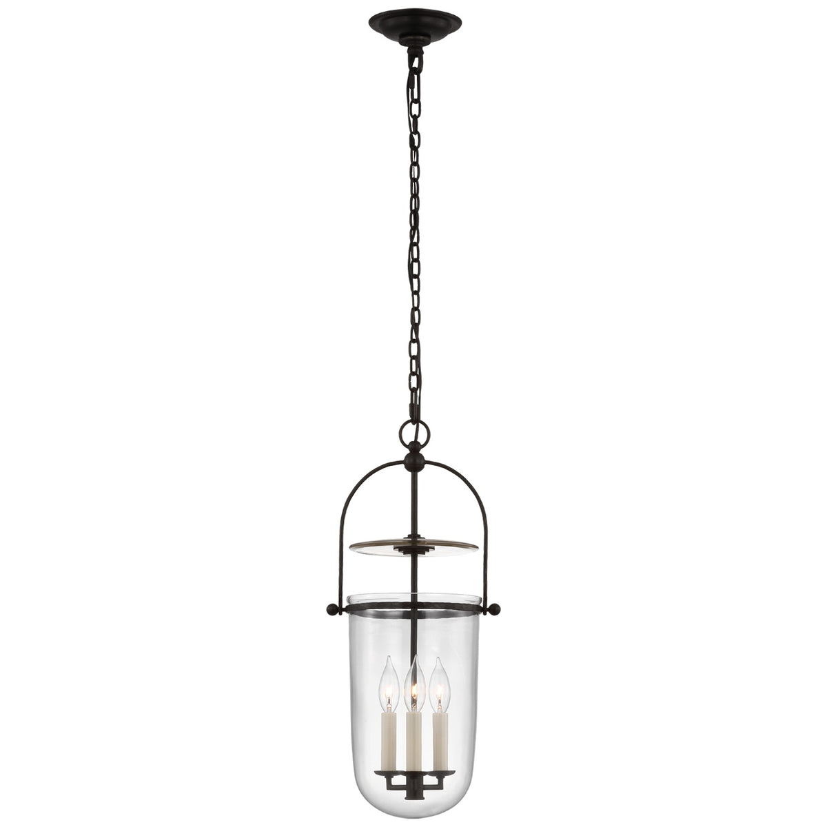 VISUAL COMFORT SIGNATURE, LORFORD TALL SMOKE BELL LANTERN, LANTERN CEILING LIGHT