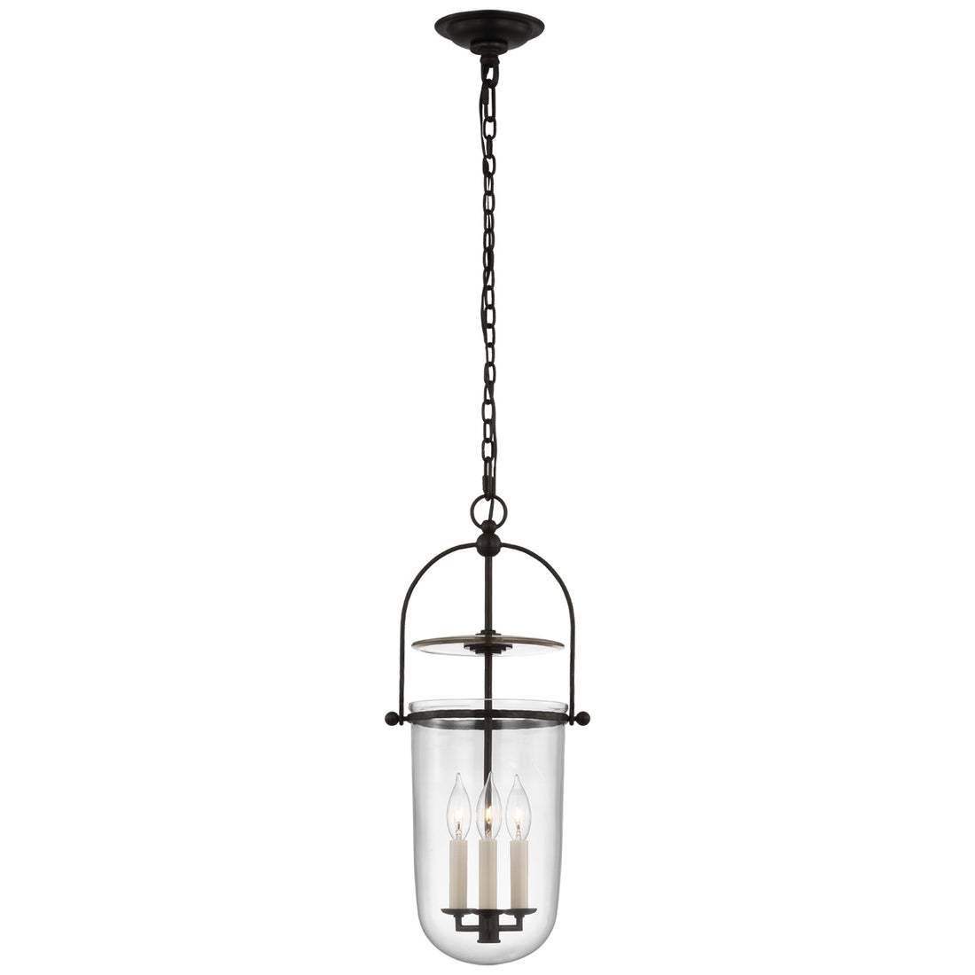 VISUAL COMFORT SIGNATURE, LORFORD TALL SMOKE BELL LANTERN, LANTERN CEILING LIGHT
