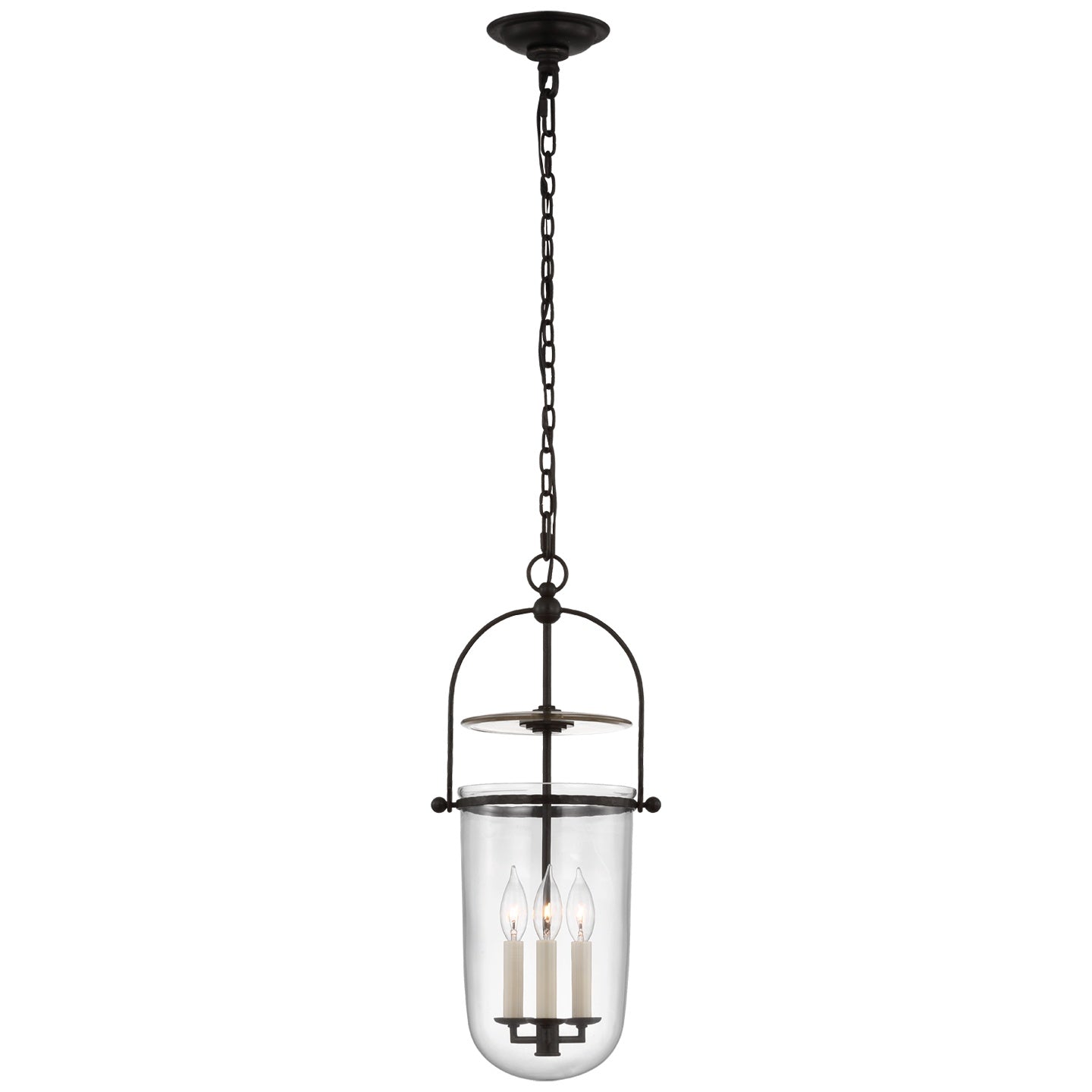 VISUAL COMFORT SIGNATURE, LORFORD TALL SMOKE BELL LANTERN, LANTERN CEILING LIGHT