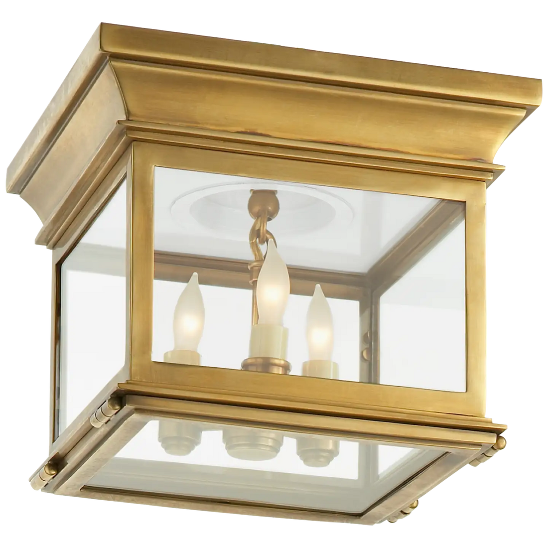 VISUAL COMFORT SIGNATURE, CLUB SQUARE FLUSH MOUNT, FLUSH MOUNT CEILING LIGHTS