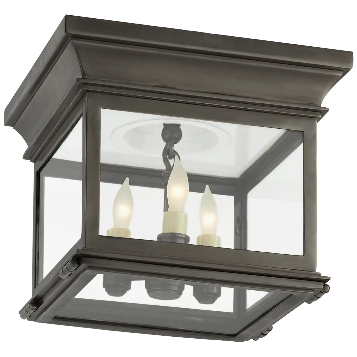 VISUAL COMFORT SIGNATURE, CLUB SQUARE FLUSH MOUNT, FLUSH MOUNT CEILING LIGHTS