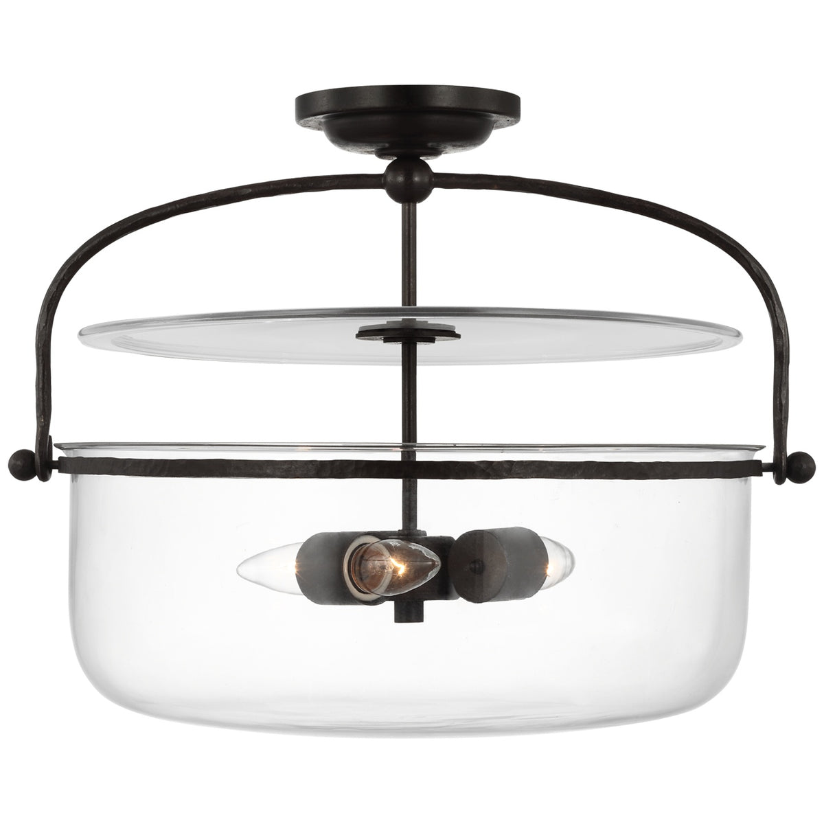 VISUAL COMFORT SIGNATURE, LORFORD SEMI-FLUSH LANTERN, LANTERN CEILING LIGHT