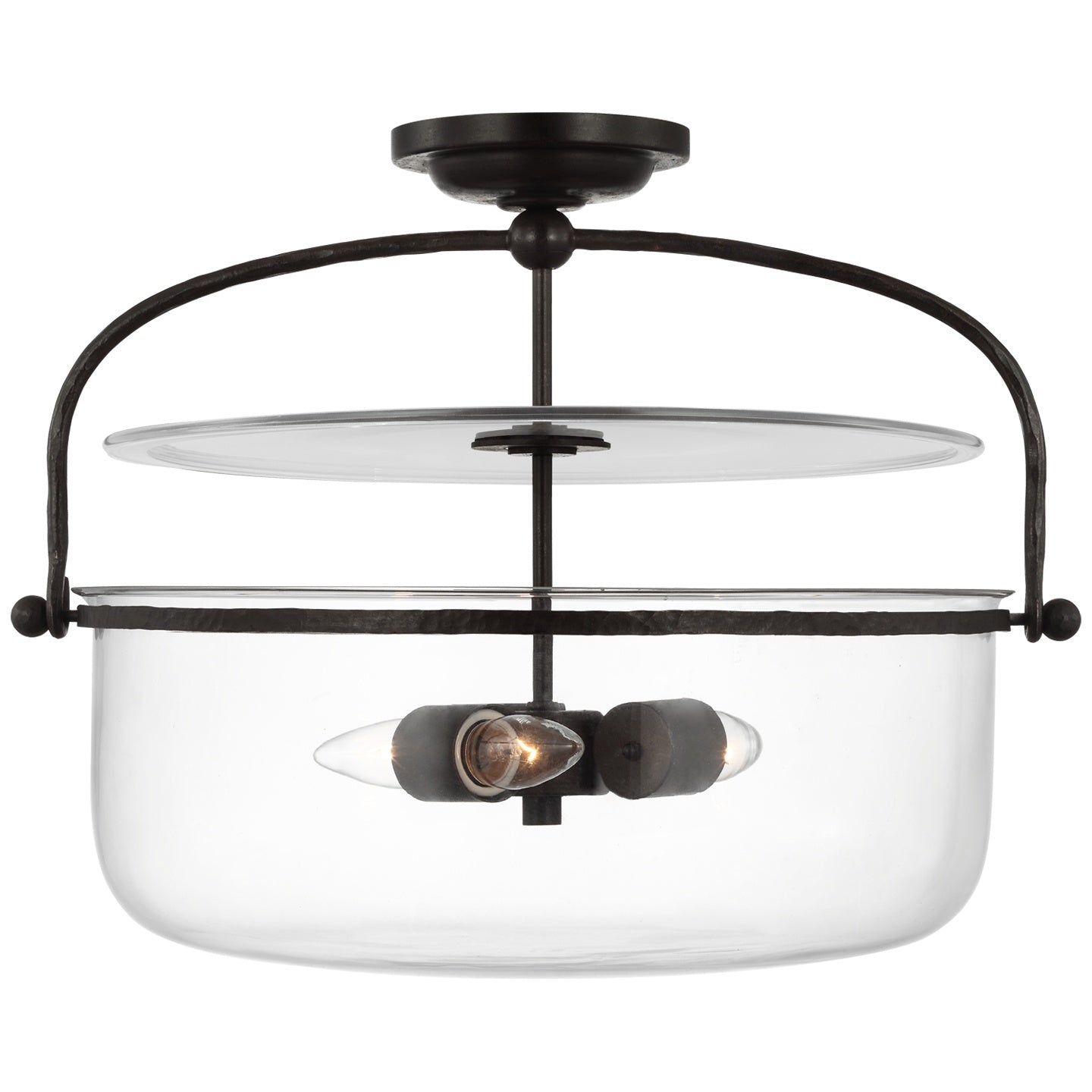 VISUAL COMFORT SIGNATURE, LORFORD SEMI-FLUSH LANTERN, LANTERN CEILING LIGHT