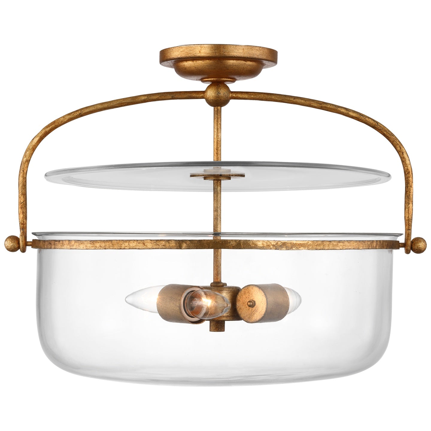 VISUAL COMFORT SIGNATURE, LORFORD SEMI-FLUSH LANTERN, LANTERN CEILING LIGHT