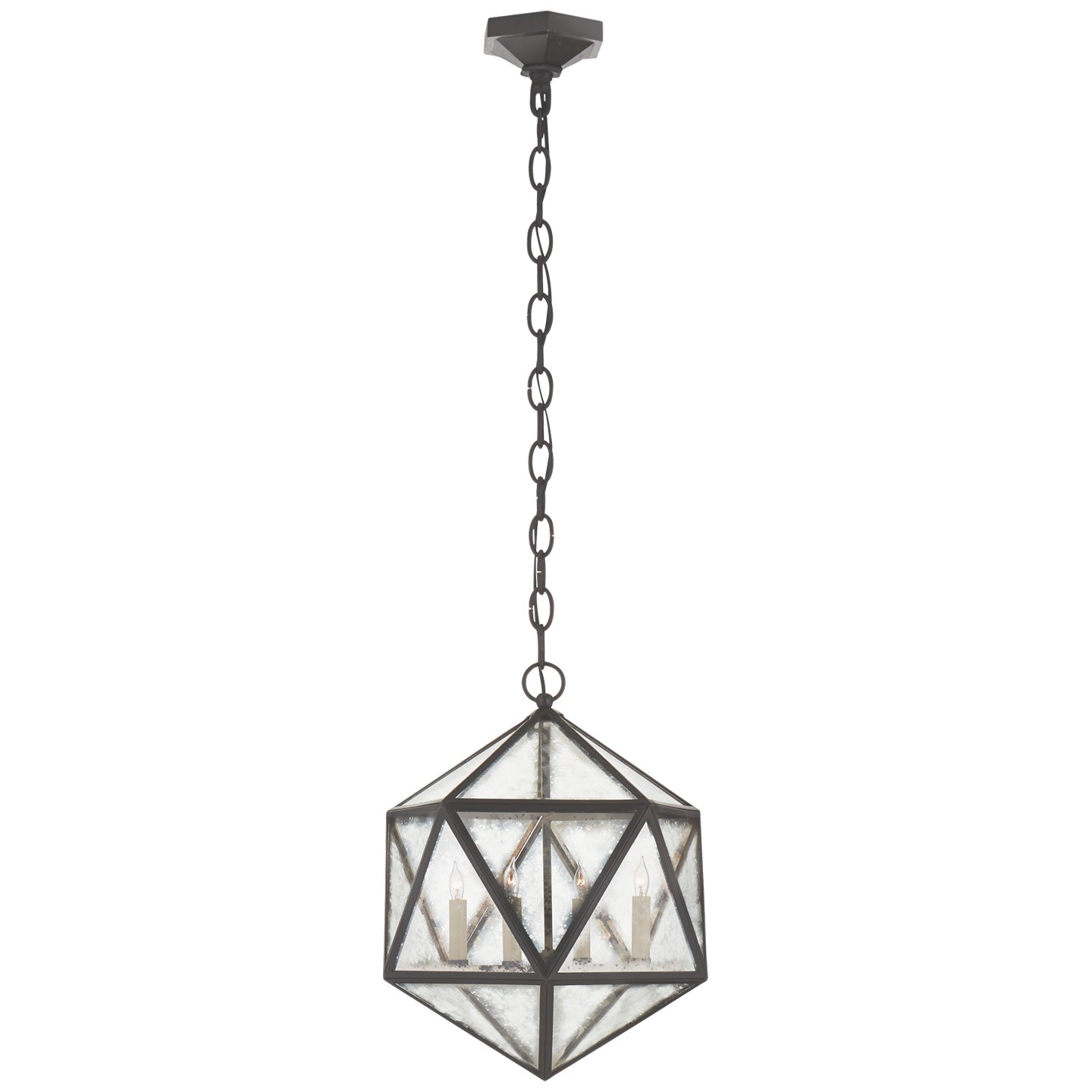 VISUAL COMFORT SIGNATURE, ZENO 18 FACET HEDRON LANTERN, LANTERN CEILING LIGHT