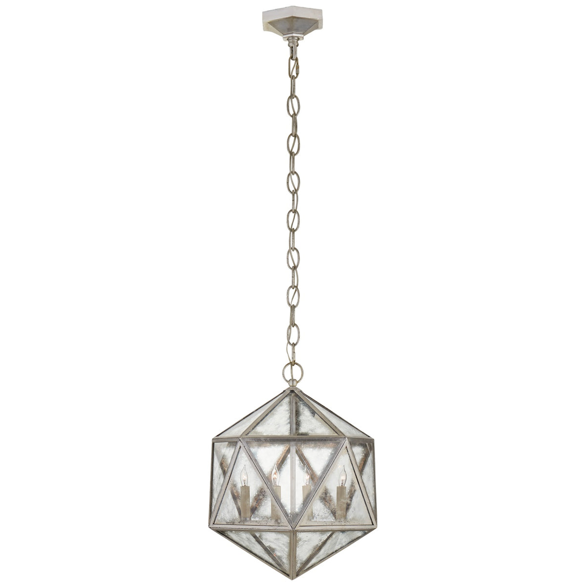 VISUAL COMFORT SIGNATURE, ZENO 18 FACET HEDRON LANTERN, LANTERN CEILING LIGHT