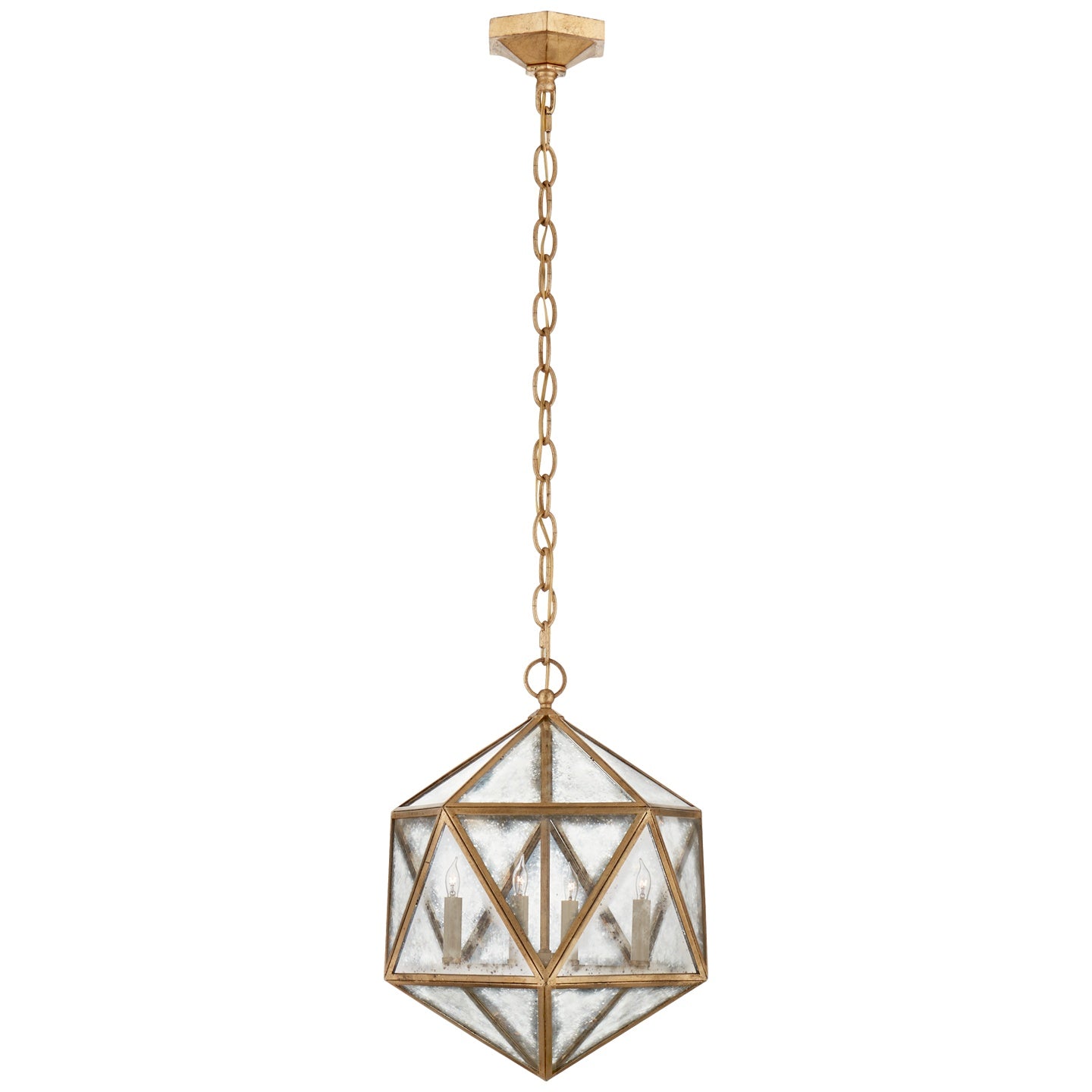 VISUAL COMFORT SIGNATURE, ZENO 18 FACET HEDRON LANTERN, LANTERN CEILING LIGHT