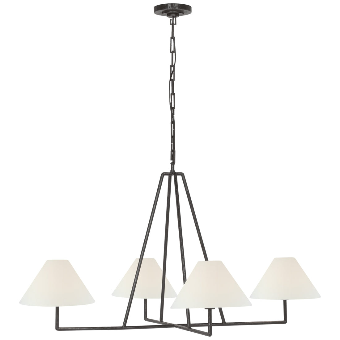 VISUAL COMFORT SIGNATURE, ASHTON FOUR LIGHT SCULPTED CHANDELIER, CHANDELIER LIGHT