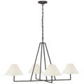 VISUAL COMFORT SIGNATURE, ASHTON FOUR LIGHT SCULPTED CHANDELIER, CHANDELIER LIGHT