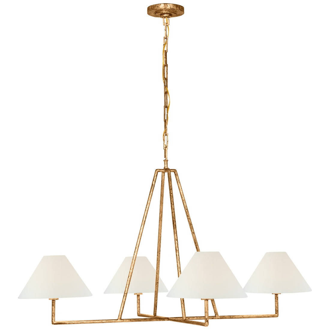 VISUAL COMFORT SIGNATURE, ASHTON FOUR LIGHT SCULPTED CHANDELIER, CHANDELIER LIGHT