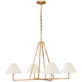 VISUAL COMFORT SIGNATURE, ASHTON FOUR LIGHT SCULPTED CHANDELIER, CHANDELIER LIGHT