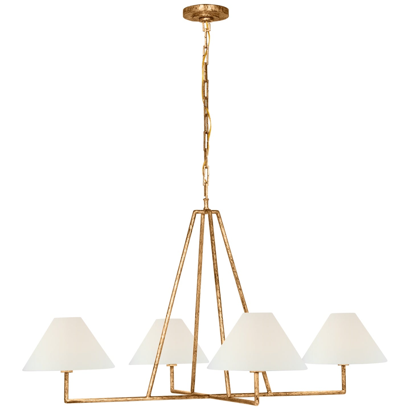 VISUAL COMFORT SIGNATURE, ASHTON FOUR LIGHT SCULPTED CHANDELIER, CHANDELIER LIGHT