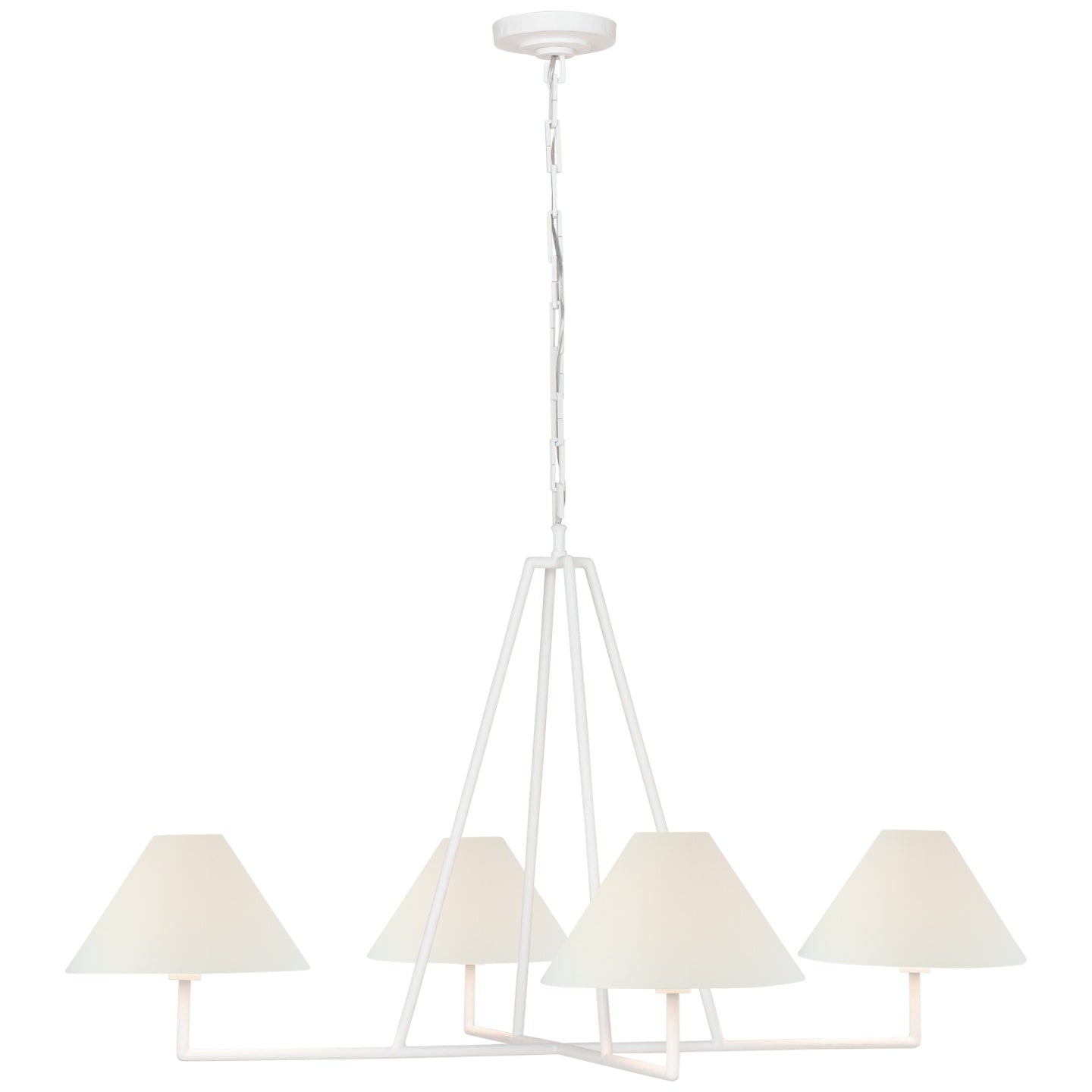 VISUAL COMFORT SIGNATURE, ASHTON FOUR LIGHT SCULPTED CHANDELIER, CHANDELIER LIGHT