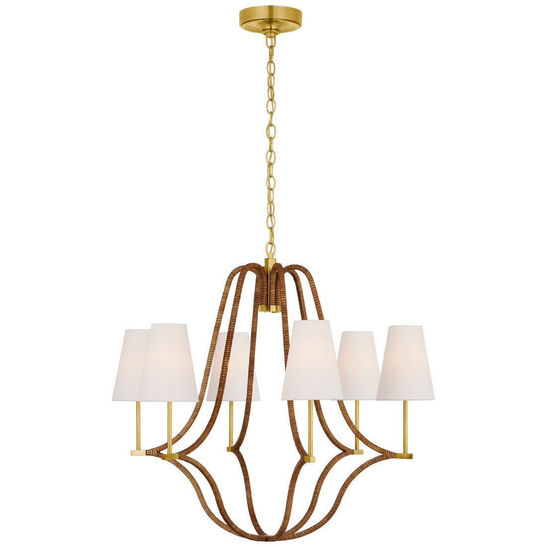 VISUAL COMFORT SIGNATURE, BISCAYNE WRAPPED CHANDELIER, CHANDELIER LIGHT