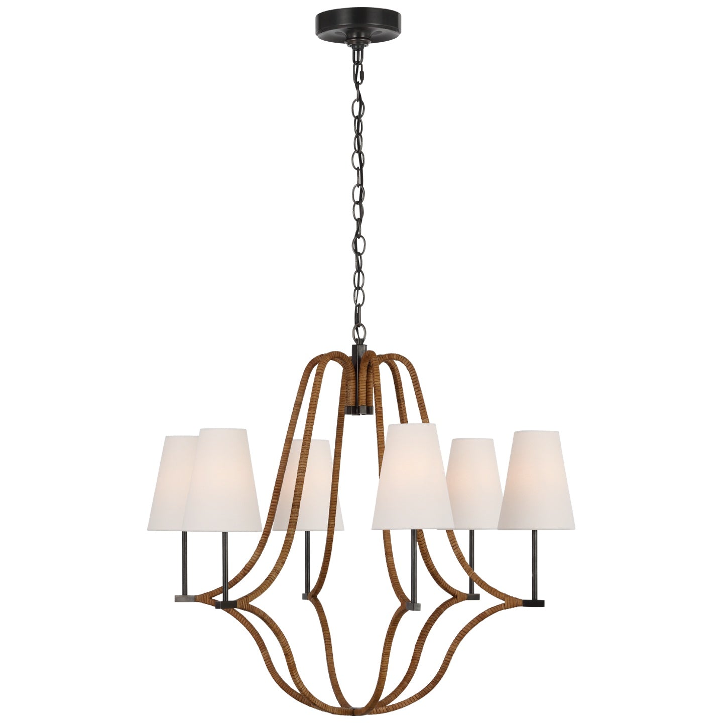 VISUAL COMFORT SIGNATURE, BISCAYNE WRAPPED CHANDELIER, CHANDELIER LIGHT