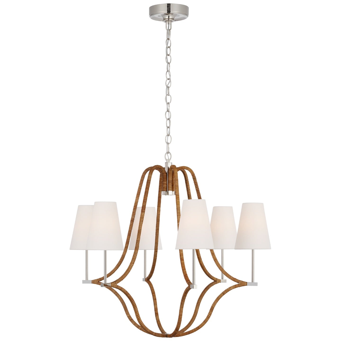 VISUAL COMFORT SIGNATURE, BISCAYNE WRAPPED CHANDELIER, CHANDELIER LIGHT