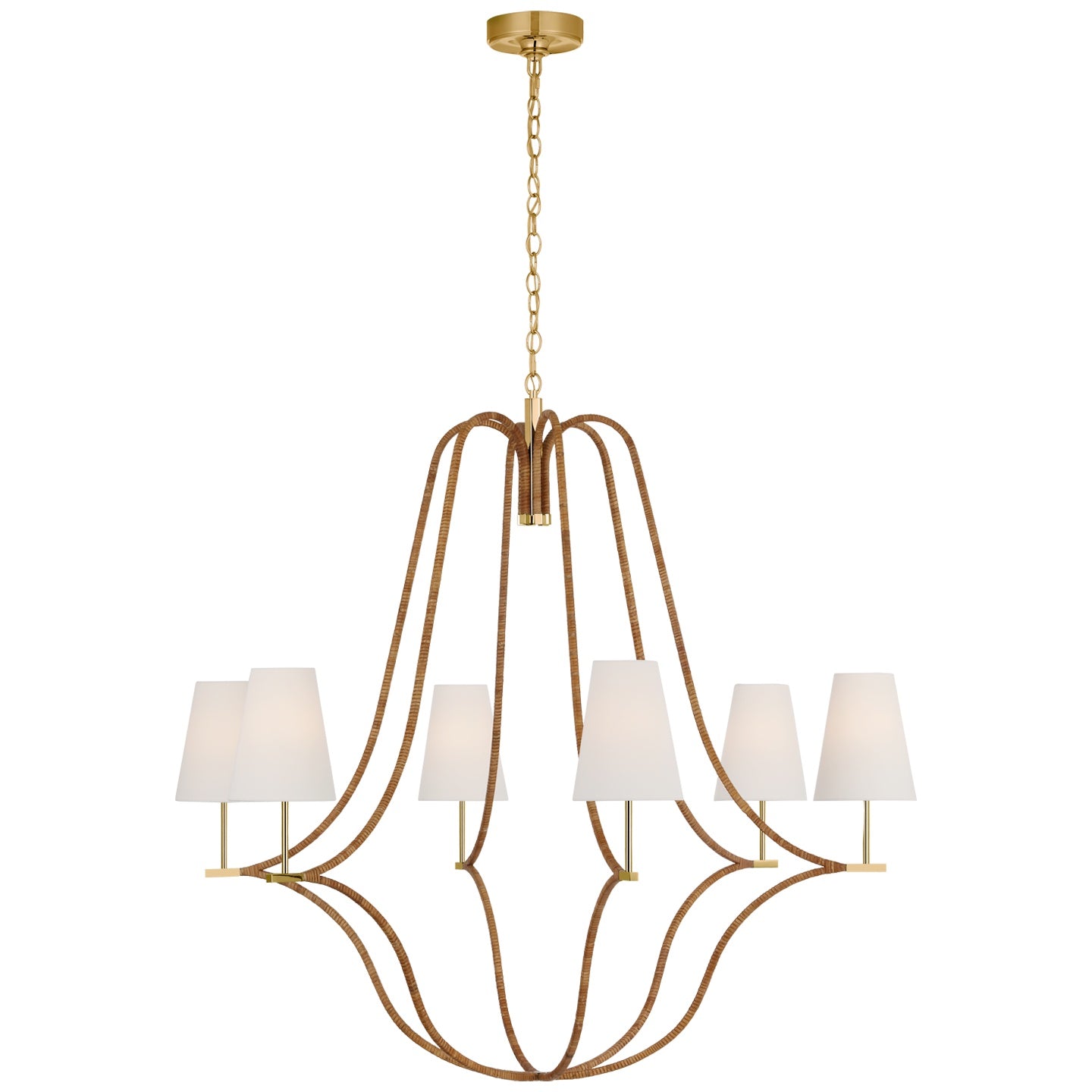 VISUAL COMFORT SIGNATURE, BISCAYNE WRAPPED CHANDELIER, CHANDELIER LIGHT