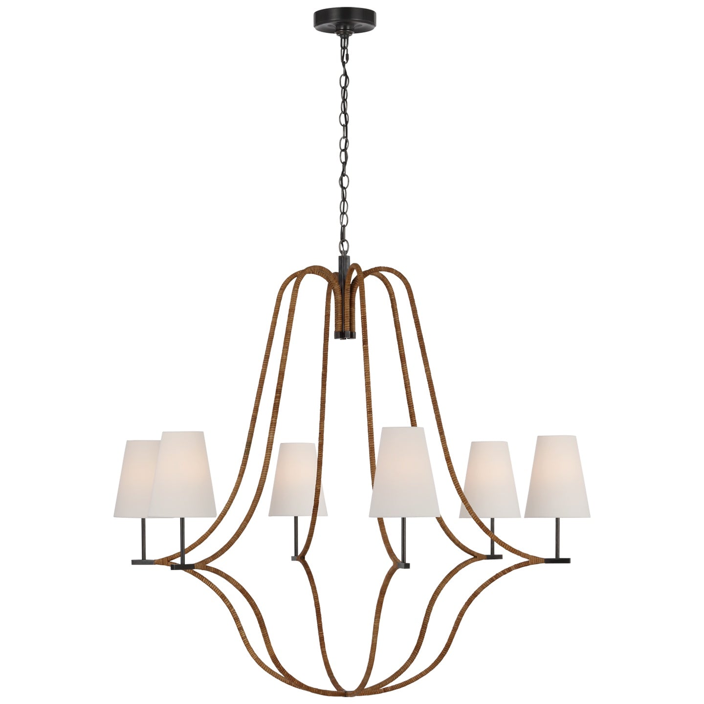 VISUAL COMFORT SIGNATURE, BISCAYNE WRAPPED CHANDELIER, CHANDELIER LIGHT