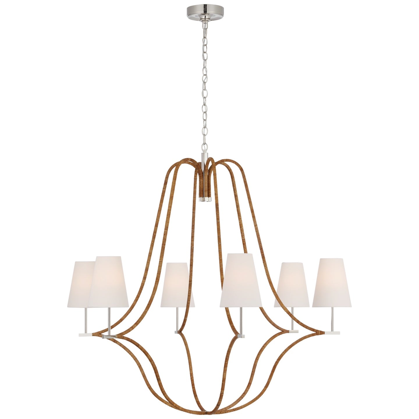 VISUAL COMFORT SIGNATURE, BISCAYNE WRAPPED CHANDELIER, CHANDELIER LIGHT