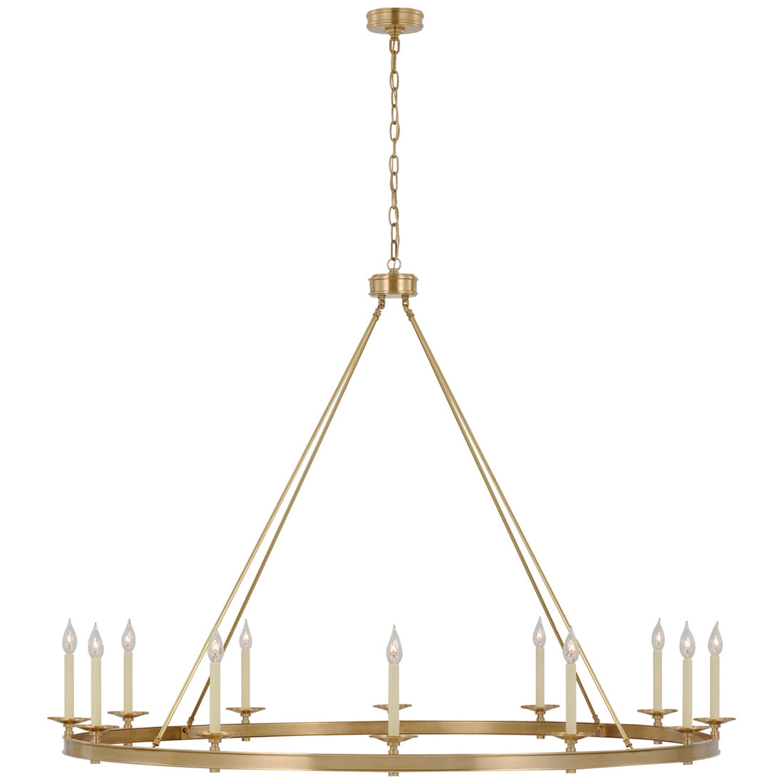 VISUAL COMFORT SIGNATURE, LAUNCETON OVERSIZED RING CHANDELIER, CHANDELIER LIGHT