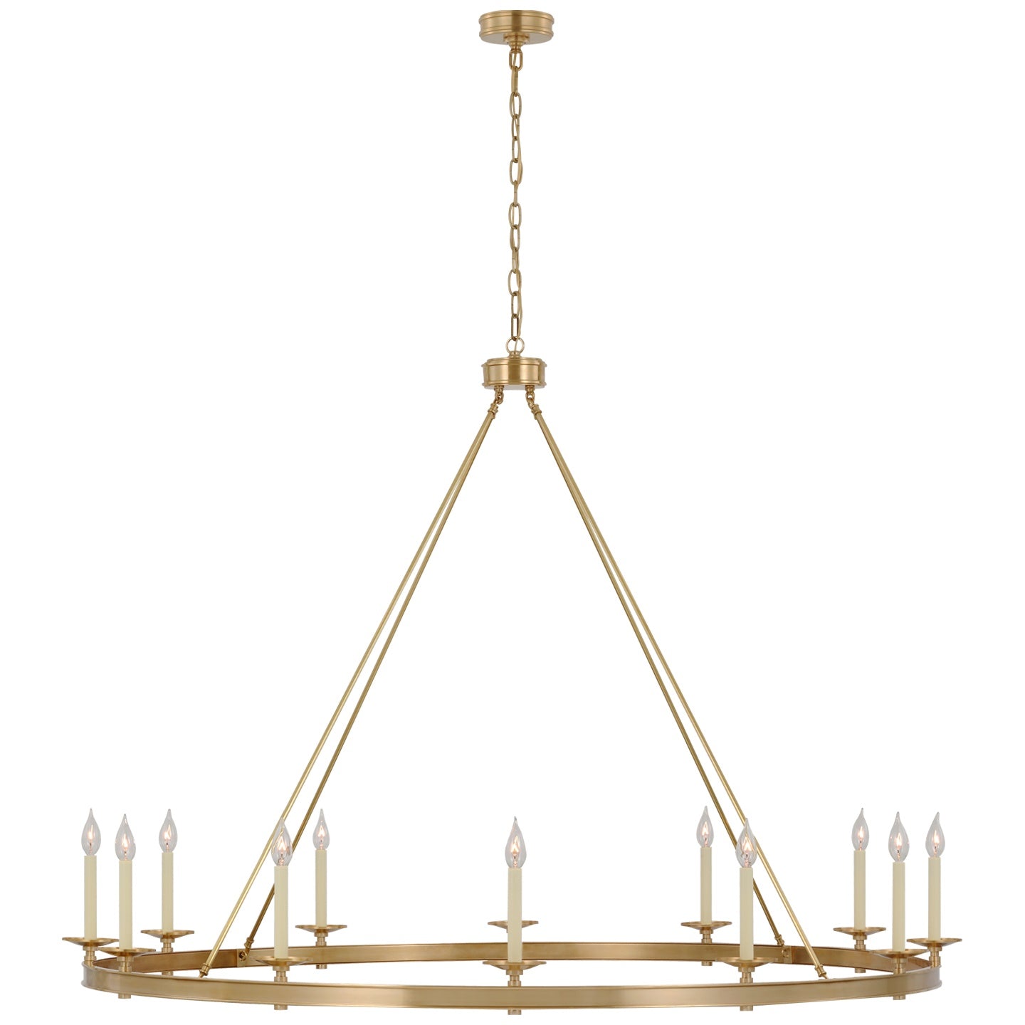 VISUAL COMFORT SIGNATURE, LAUNCETON OVERSIZED RING CHANDELIER, CHANDELIER LIGHT