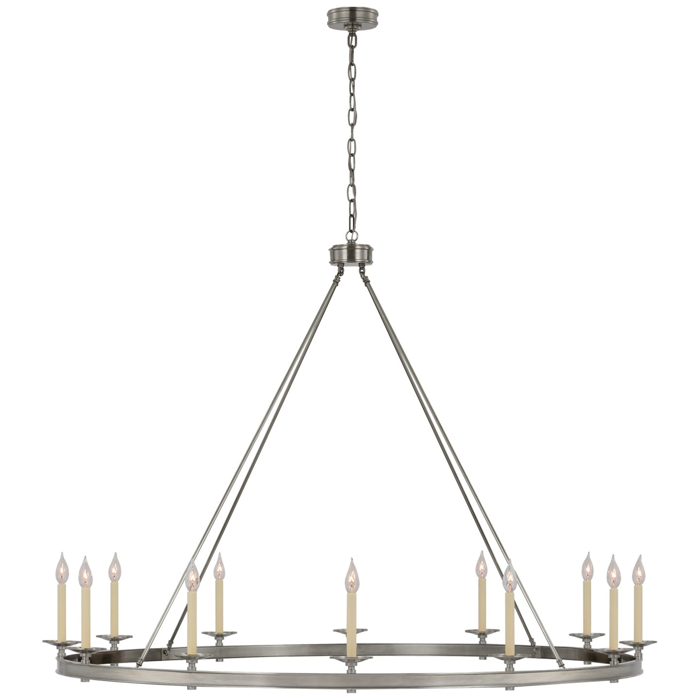 VISUAL COMFORT SIGNATURE, LAUNCETON OVERSIZED RING CHANDELIER, CHANDELIER LIGHT