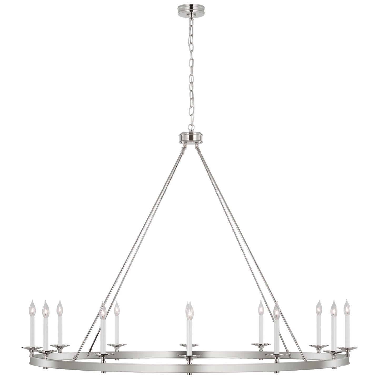 VISUAL COMFORT SIGNATURE, LAUNCETON OVERSIZED RING CHANDELIER, CHANDELIER LIGHT