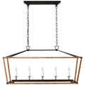 VISUAL COMFORT SIGNATURE, DARLANA RATTAN WRAPPED LINEAR LANTERN, LINEAR LIGHT