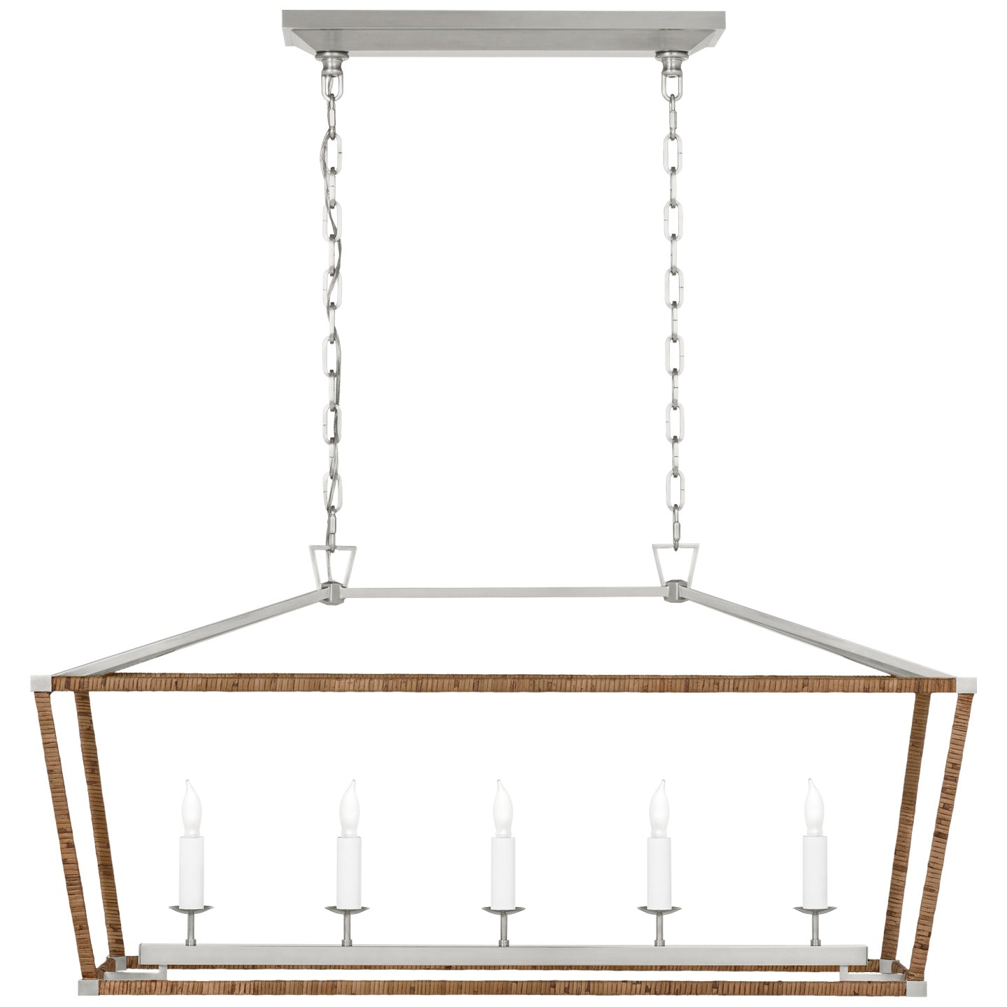 VISUAL COMFORT SIGNATURE, DARLANA RATTAN WRAPPED LINEAR LANTERN, LINEAR LIGHT