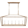 VISUAL COMFORT SIGNATURE, DARLANA RATTAN WRAPPED LINEAR LANTERN, LINEAR LIGHT
