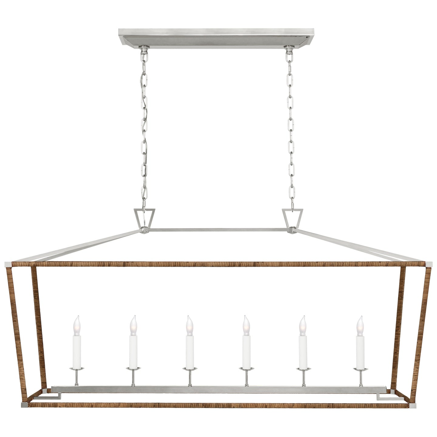 VISUAL COMFORT SIGNATURE, DARLANA RATTAN WRAPPED LINEAR LANTERN, LINEAR LIGHT