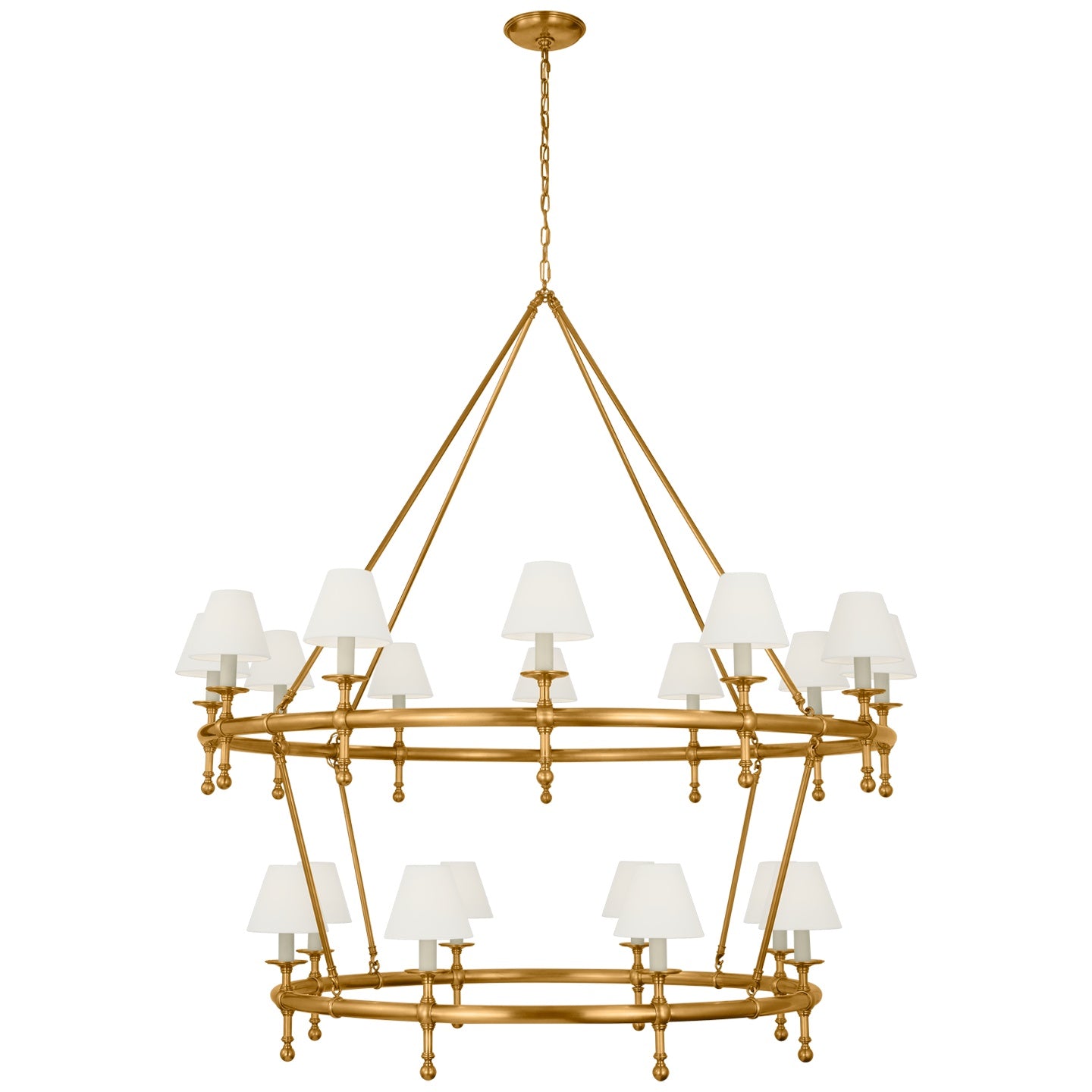 VISUAL COMFORT SIGNATURE, CLASSIC TWO-TIER RING CHANDELIER, CHANDELIER LIGHT
