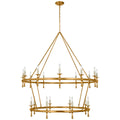 VISUAL COMFORT SIGNATURE, CLASSIC TWO-TIER RING CHANDELIER, CHANDELIER LIGHT