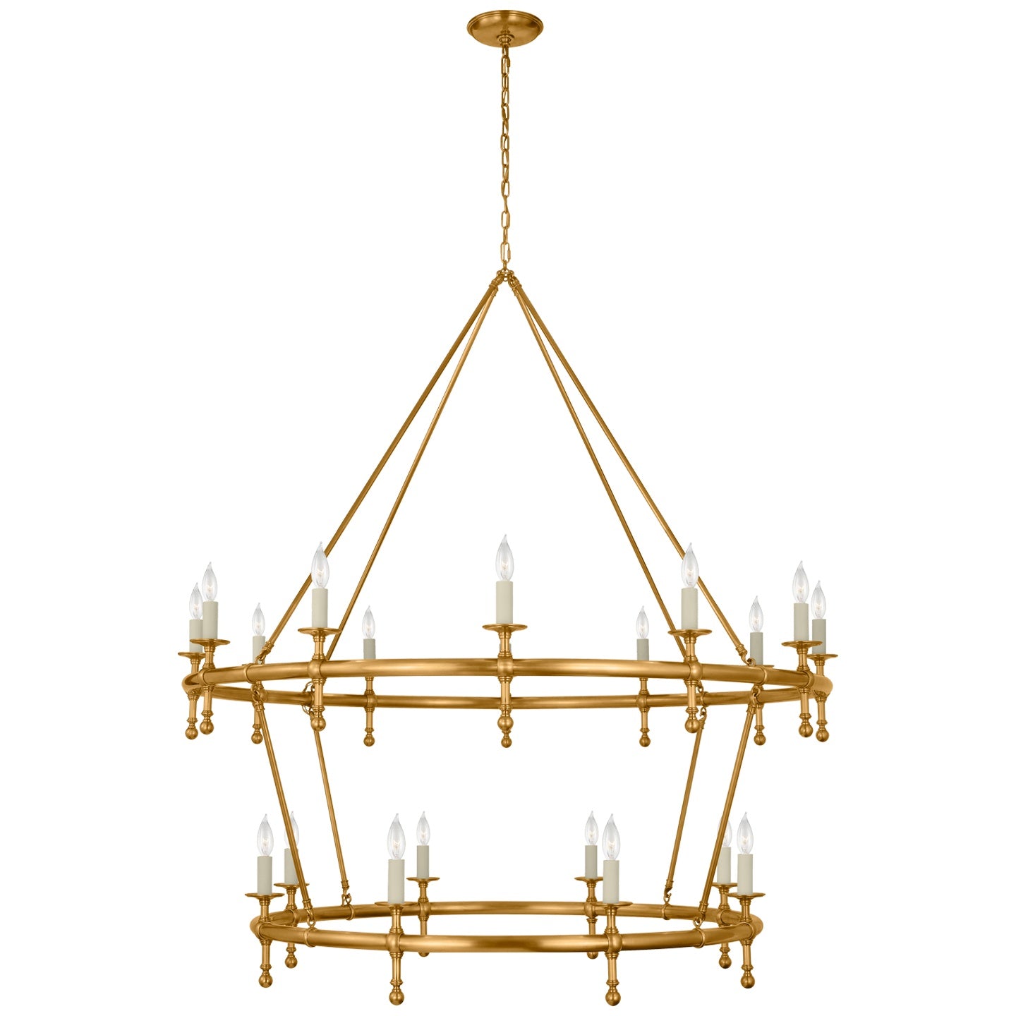 VISUAL COMFORT SIGNATURE, CLASSIC TWO-TIER RING CHANDELIER, CHANDELIER LIGHT