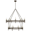 VISUAL COMFORT SIGNATURE, CLASSIC TWO-TIER RING CHANDELIER, CHANDELIER LIGHT