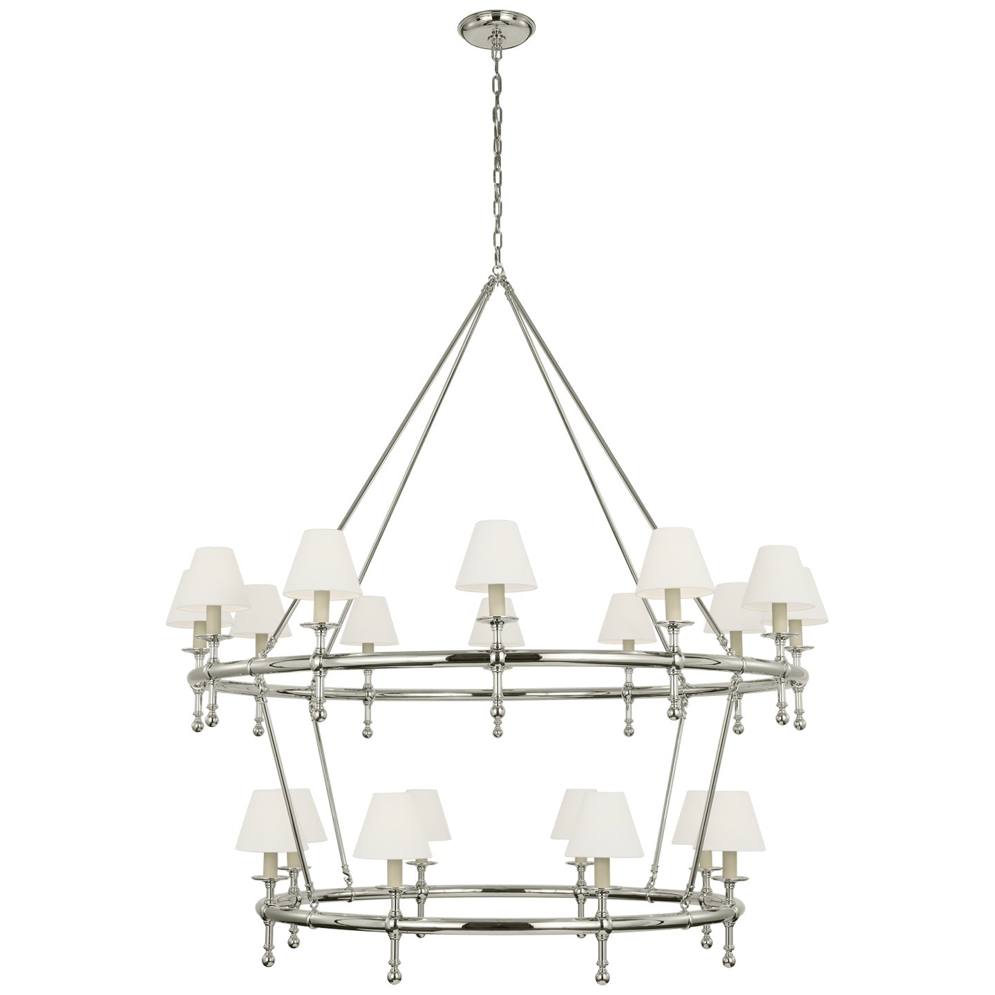VISUAL COMFORT SIGNATURE, CLASSIC TWO-TIER RING CHANDELIER, CHANDELIER LIGHT
