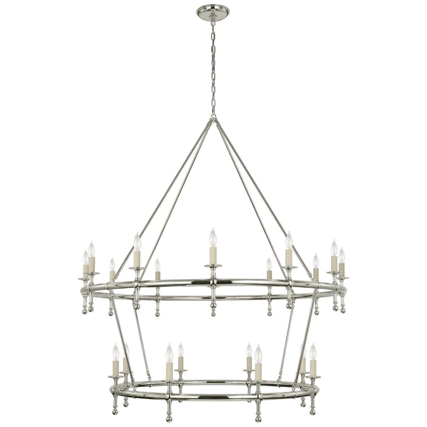 VISUAL COMFORT SIGNATURE, CLASSIC TWO-TIER RING CHANDELIER, CHANDELIER LIGHT