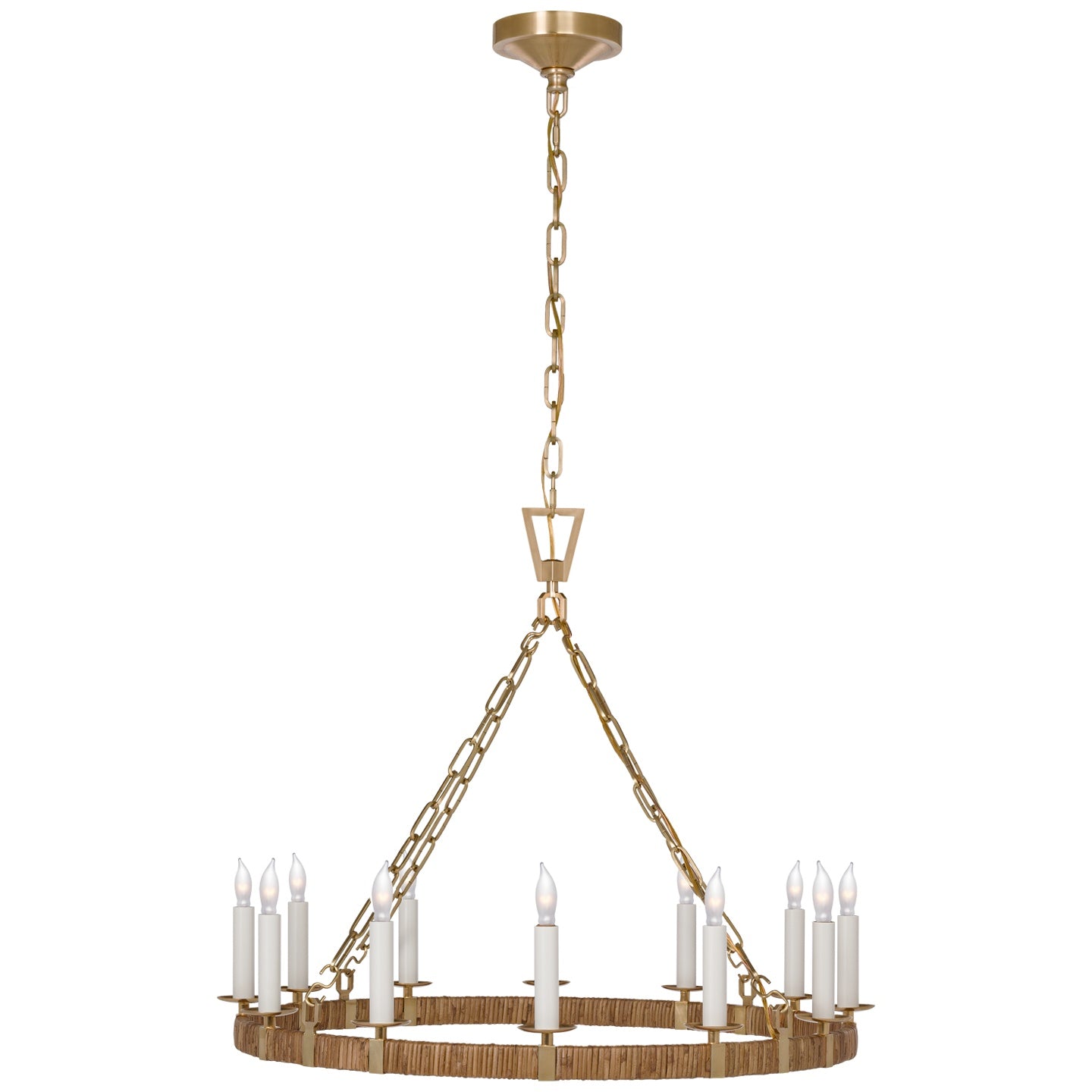 VISUAL COMFORT SIGNATURE, DARLANA WRAPPED RING CHANDELIER, CHANDELIER LIGHT